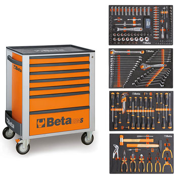 Beta Profesionalni set alata od 210 delova u kolicima sa 7 fioka